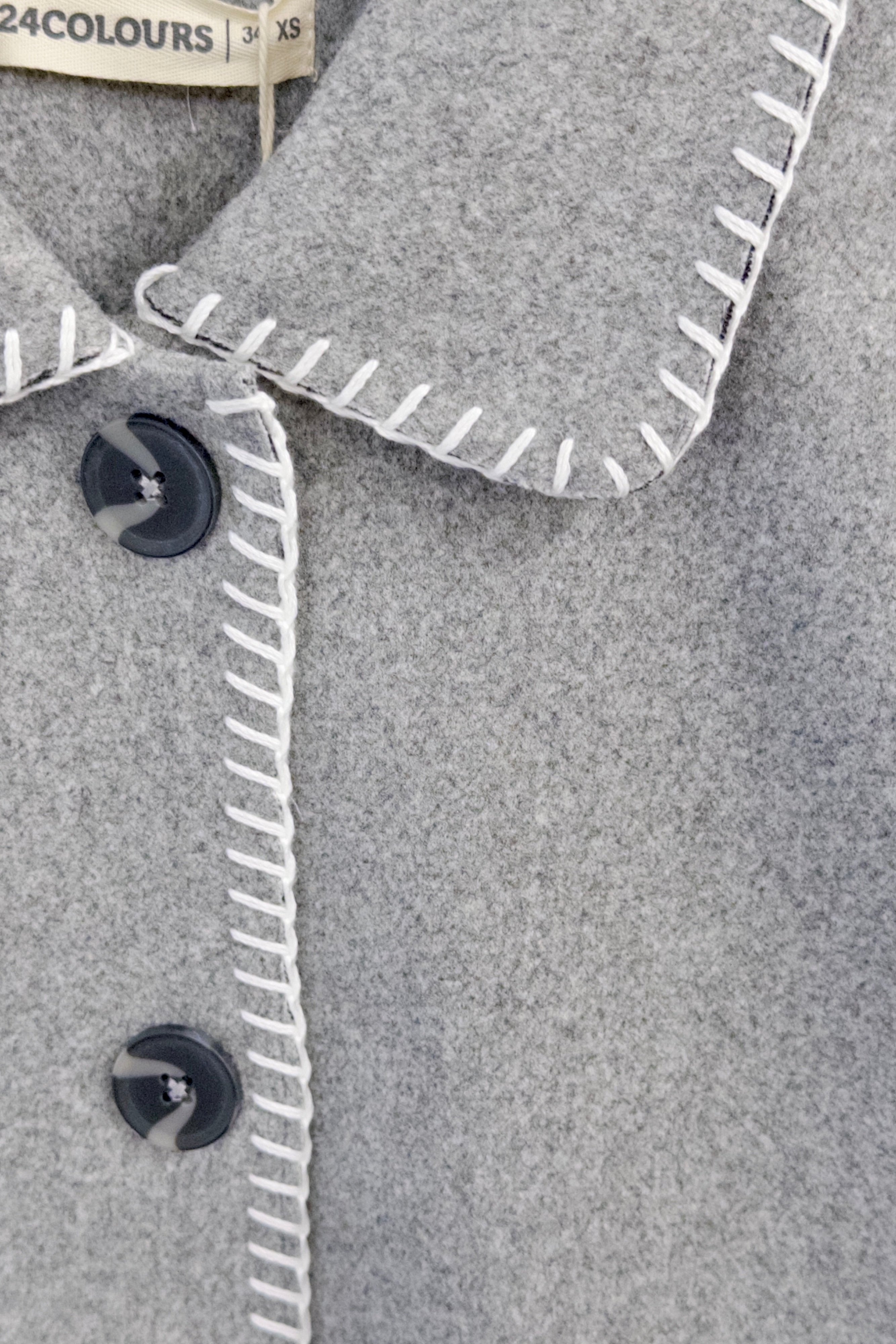 24Colours Jacket with Buttons - Grey - Kubanna