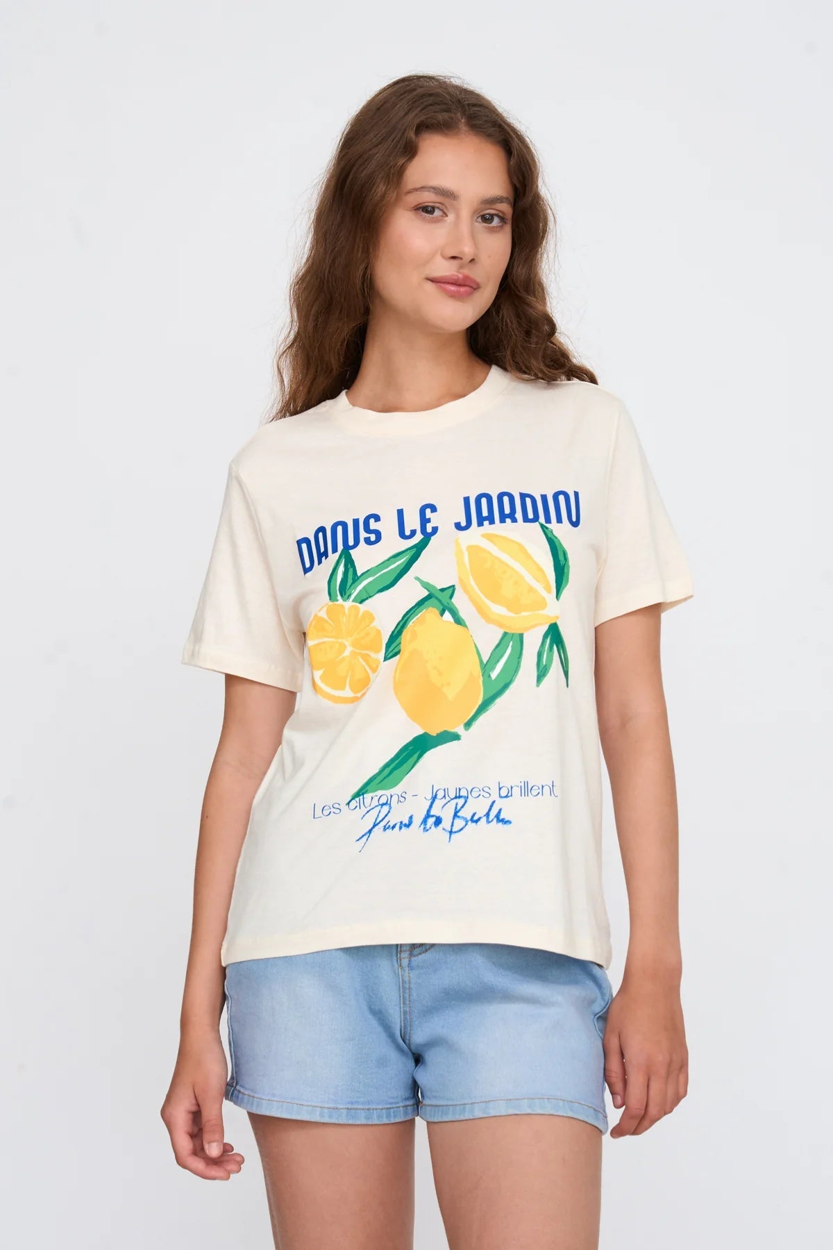 24Colours Lemon Tee - White - Kubanna