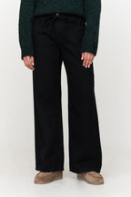 24Colours Straight Trousers - Black - Kubanna