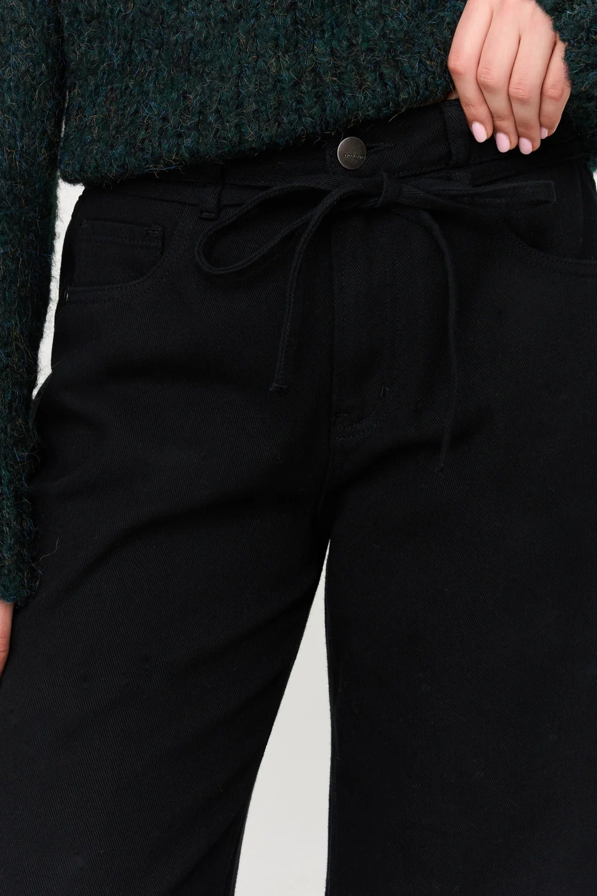 24Colours Straight Trousers - Black - Kubanna