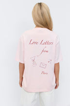 Gina Tricot Oversized T-shirt Love Letter - Light Pink