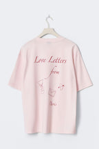 Gina Tricot Oversized T-shirt Love Letter - Light Pink