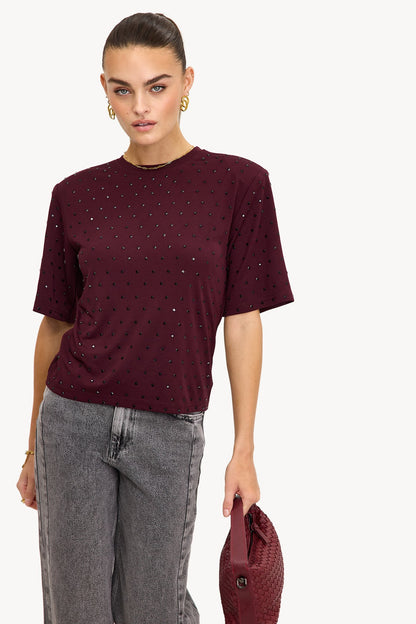 IN STORE ONLY -  No Giving Up - Bordeaux Top