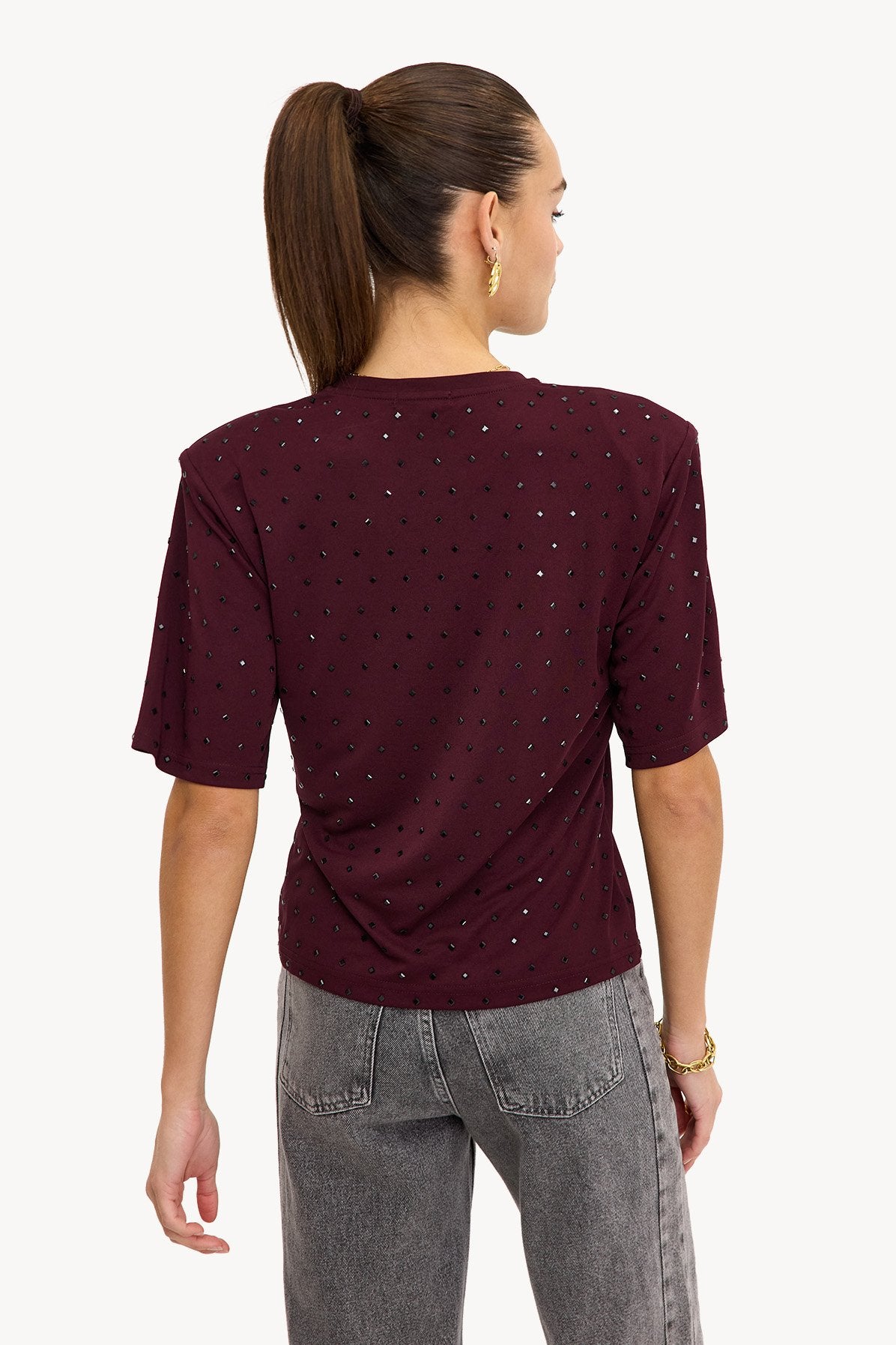 IN STORE ONLY -  No Giving Up - Bordeaux Top