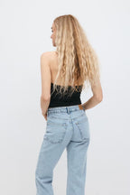 Gina tricot Halterneck top - Black - Kubanna