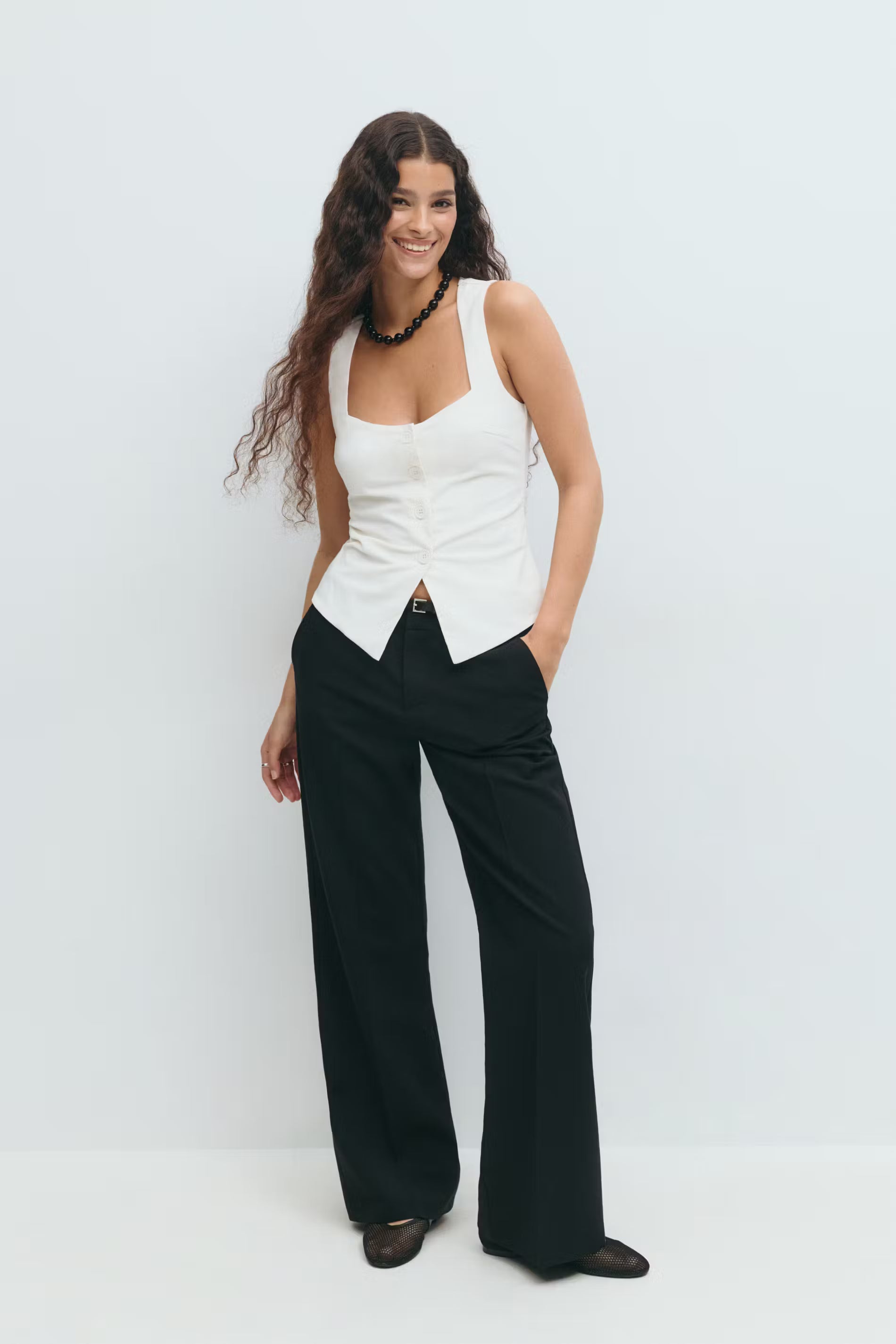 Gina Tricot Jersey Vest - White - Kubanna