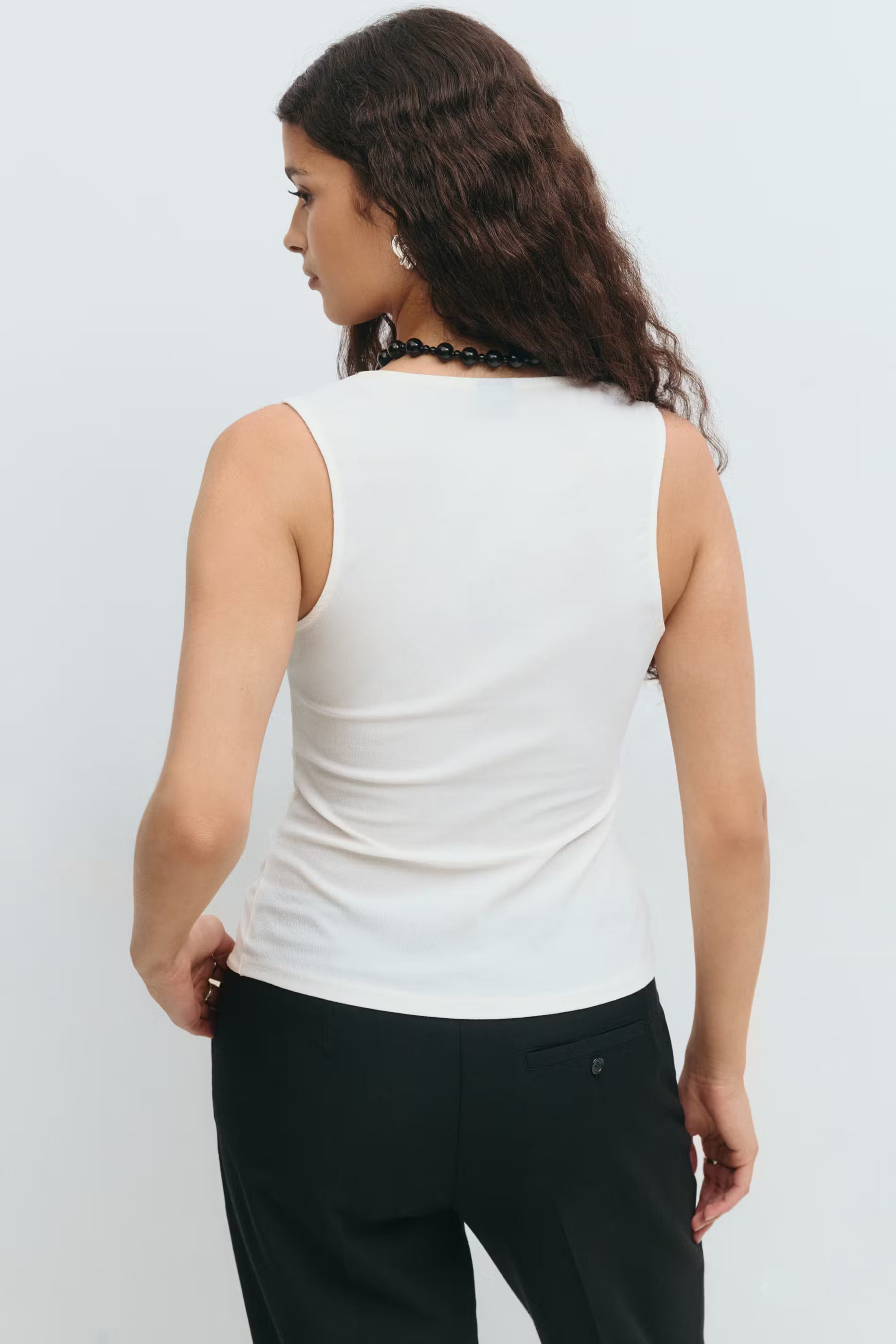 Gina Tricot Jersey Vest - White - Kubanna