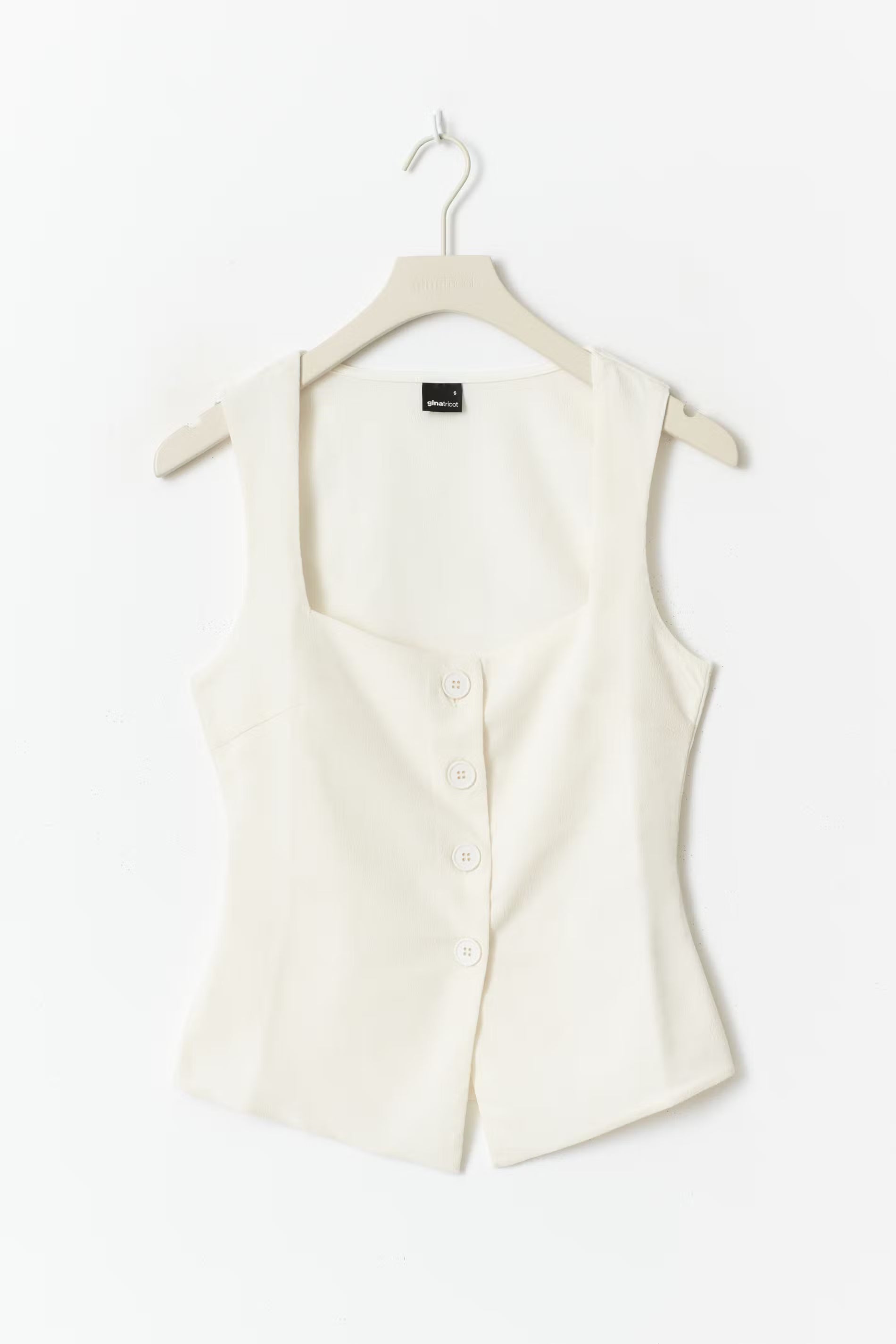 Gina Tricot Jersey Vest - White - Kubanna