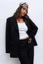 Gina Tricot Twill Blazer - Black