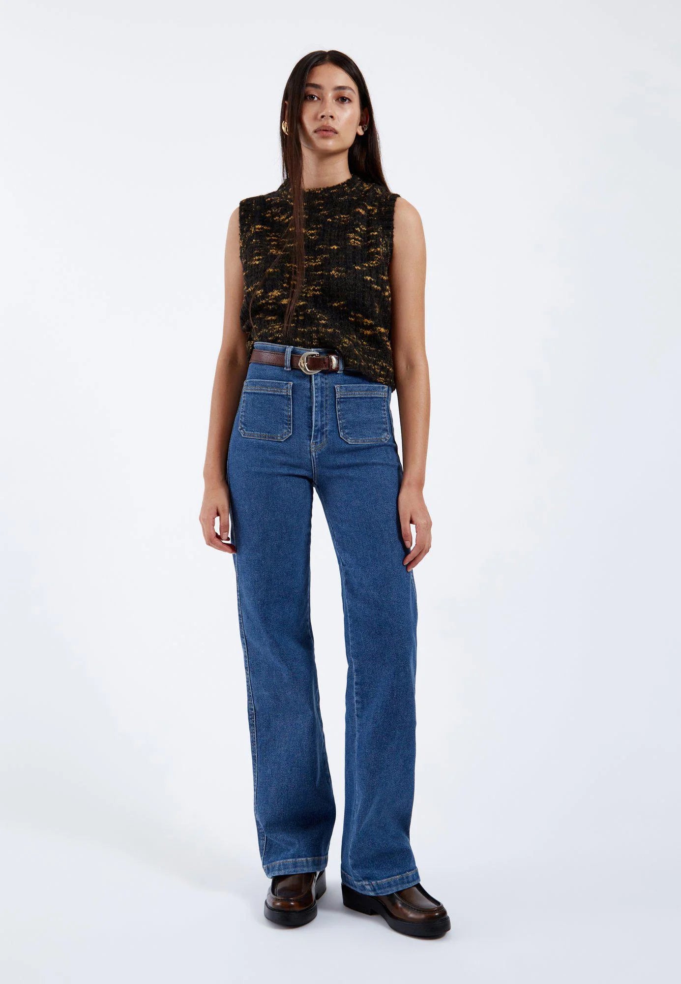 Dr. Denim Moxy Straight Patch Pocket Jeans - Cape Mid Retro - Kubanna
