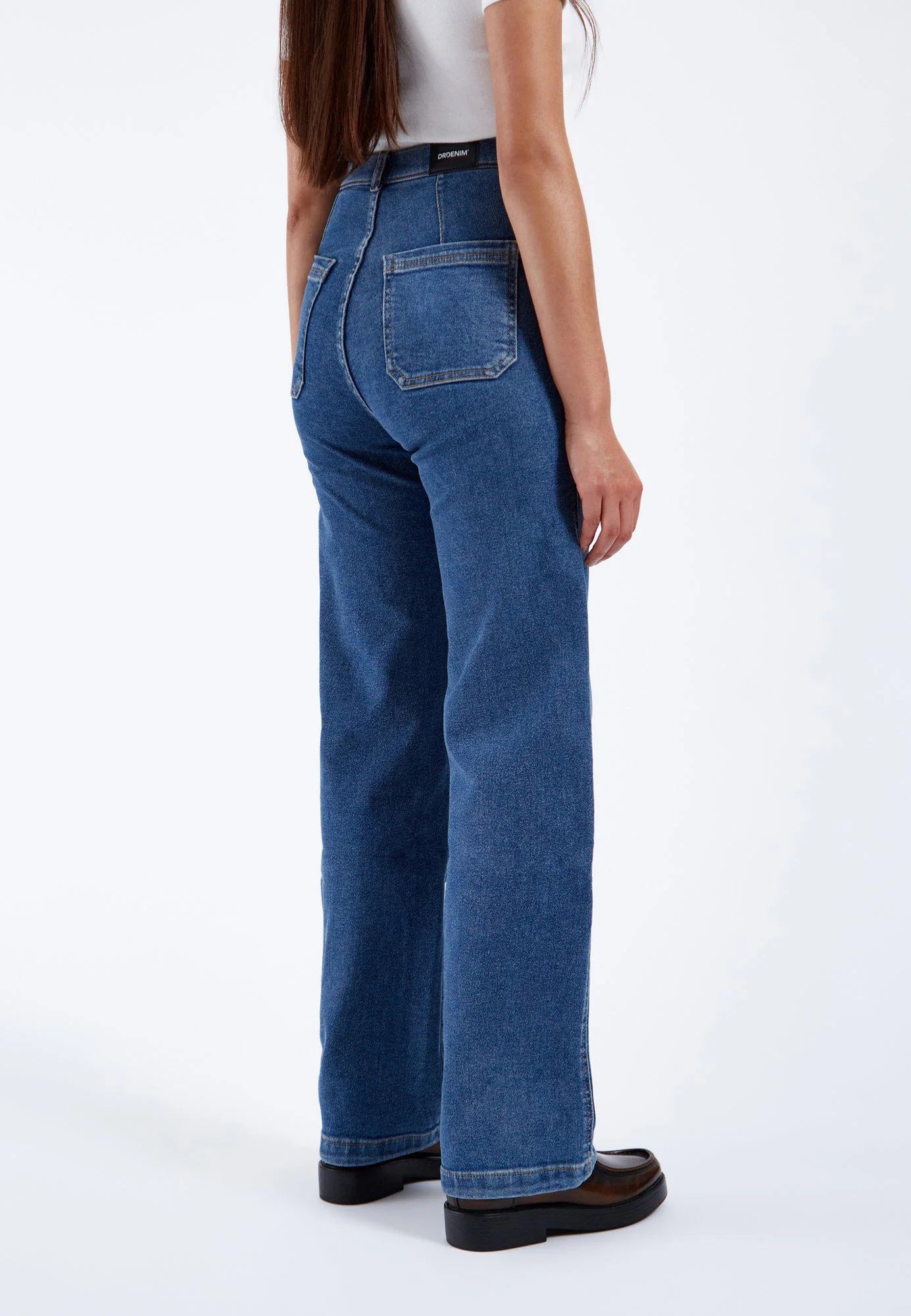 Dr. Denim Moxy Straight Patch Pocket Jeans - Cape Mid Retro - Kubanna