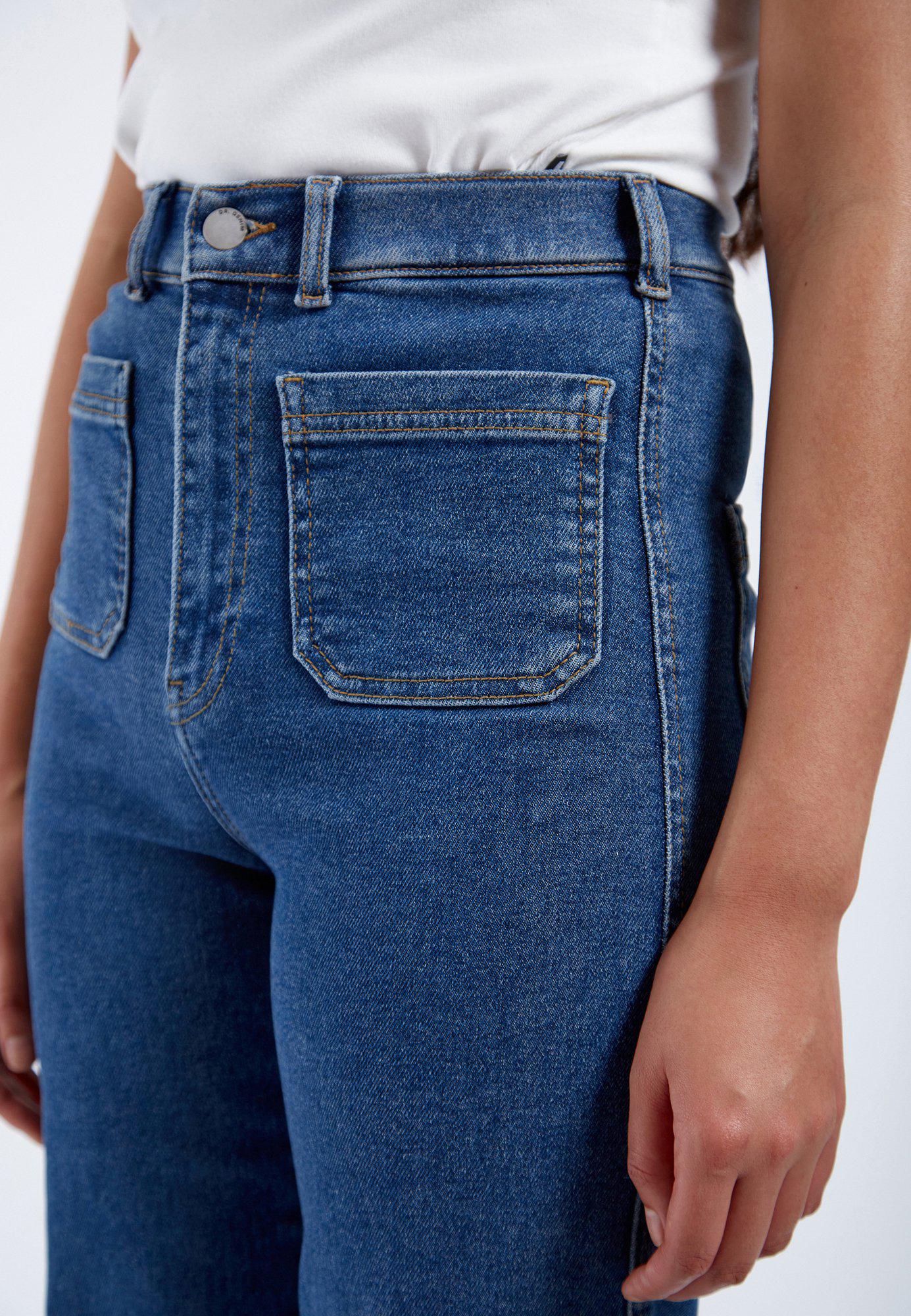 Dr. Denim Moxy Straight Patch Pocket Jeans - Cape Mid Retro - Kubanna