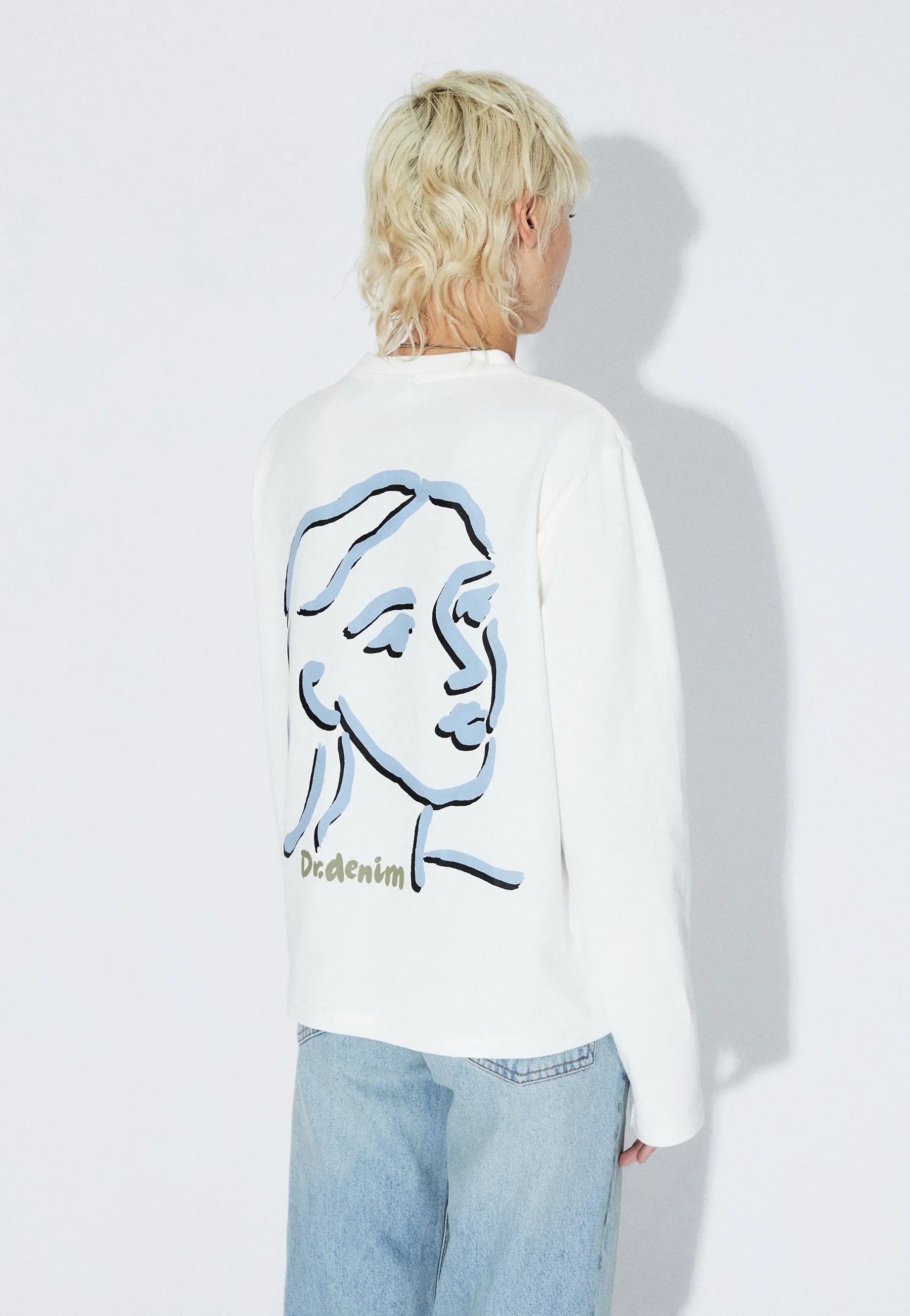 Dr. Denim Kath Longsleeve - White
