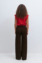 Gina Tricot Jersey Tailored Trouseres - Brown - Kubanna