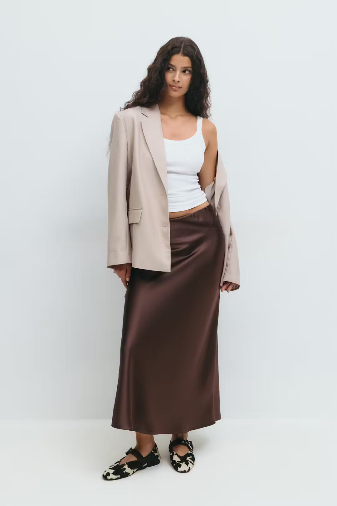 Gina tricot Satin skirt - Brown