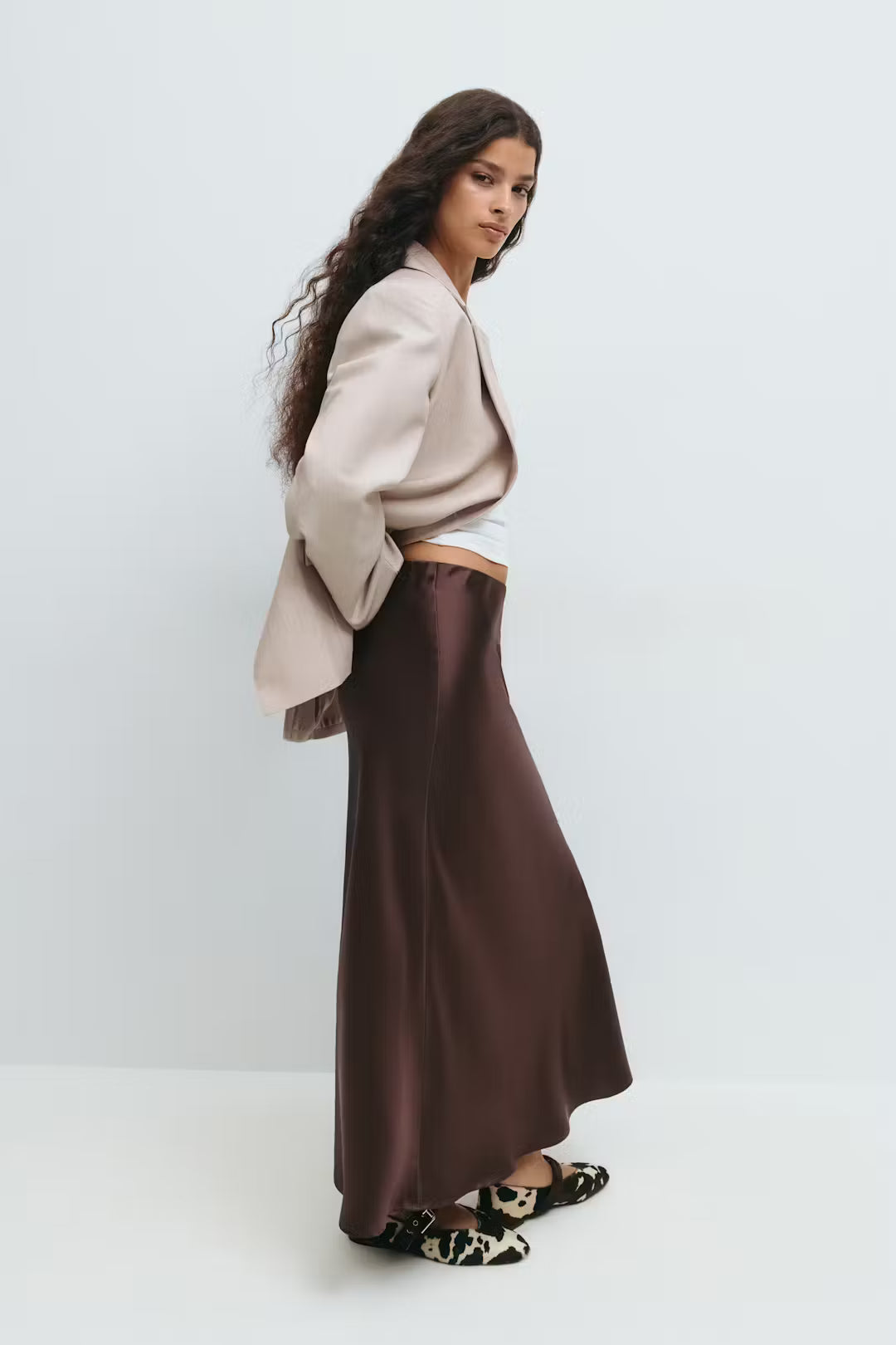 Gina tricot Satin skirt - Brown