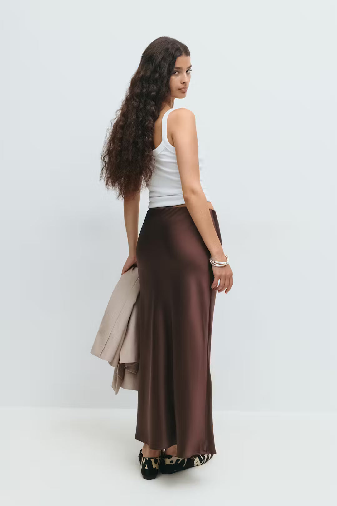Gina tricot Satin skirt - Brown