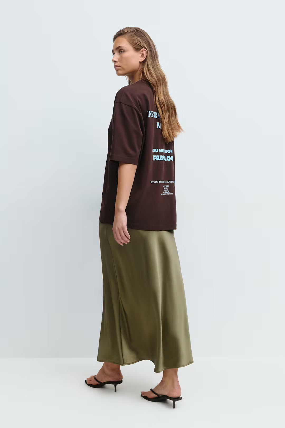 Gina tricot Satin skirt - Khaki