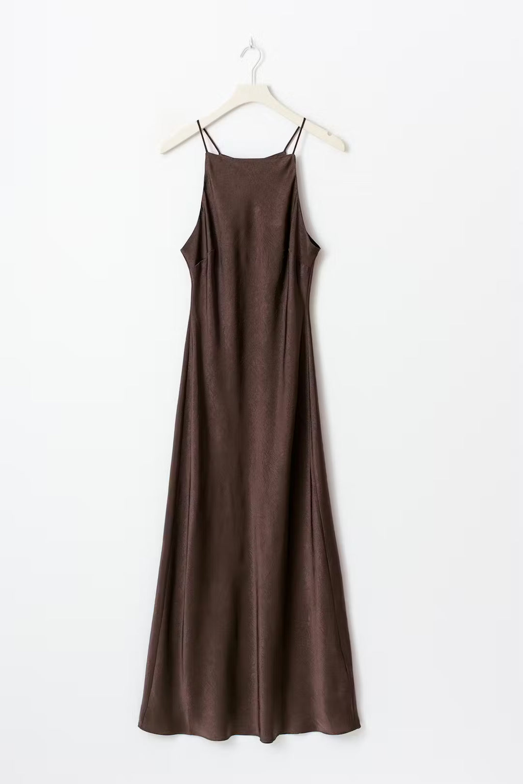 Gina Tricot Crinkle Maxi Dress - Brown