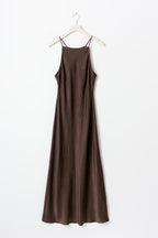 Gina Tricot Crinkle Maxi Dress - Brown