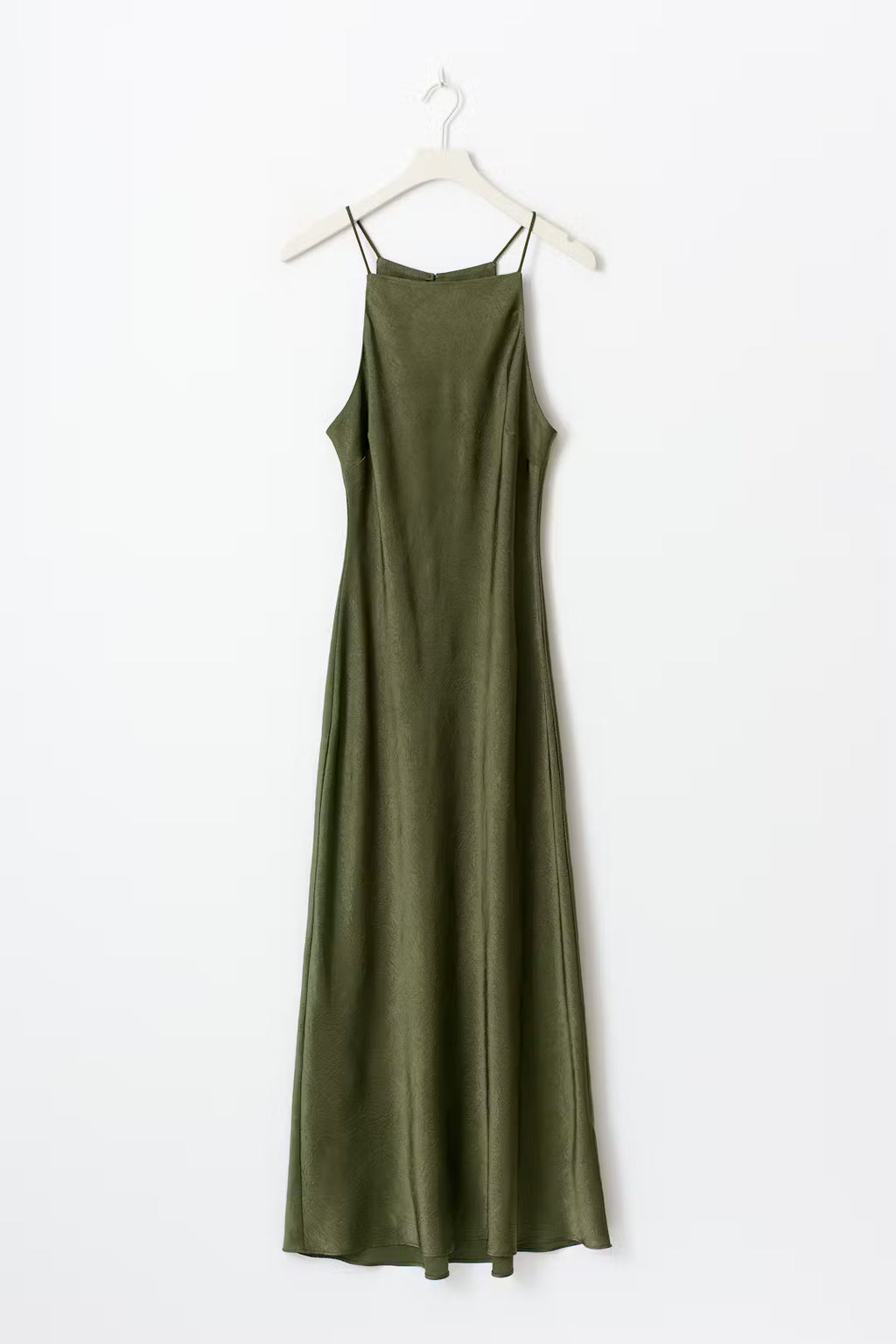 Gina Tricot Crinkle Maxi Dress - Green - Kubanna