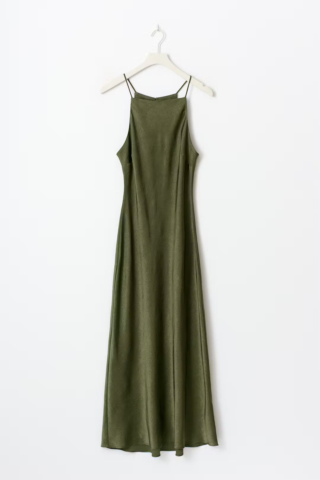 Gina Tricot Crinkle Maxi Dress - Green - Kubanna