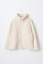 Gina Tricot Pile Zip Jacket - Cream - Kubanna