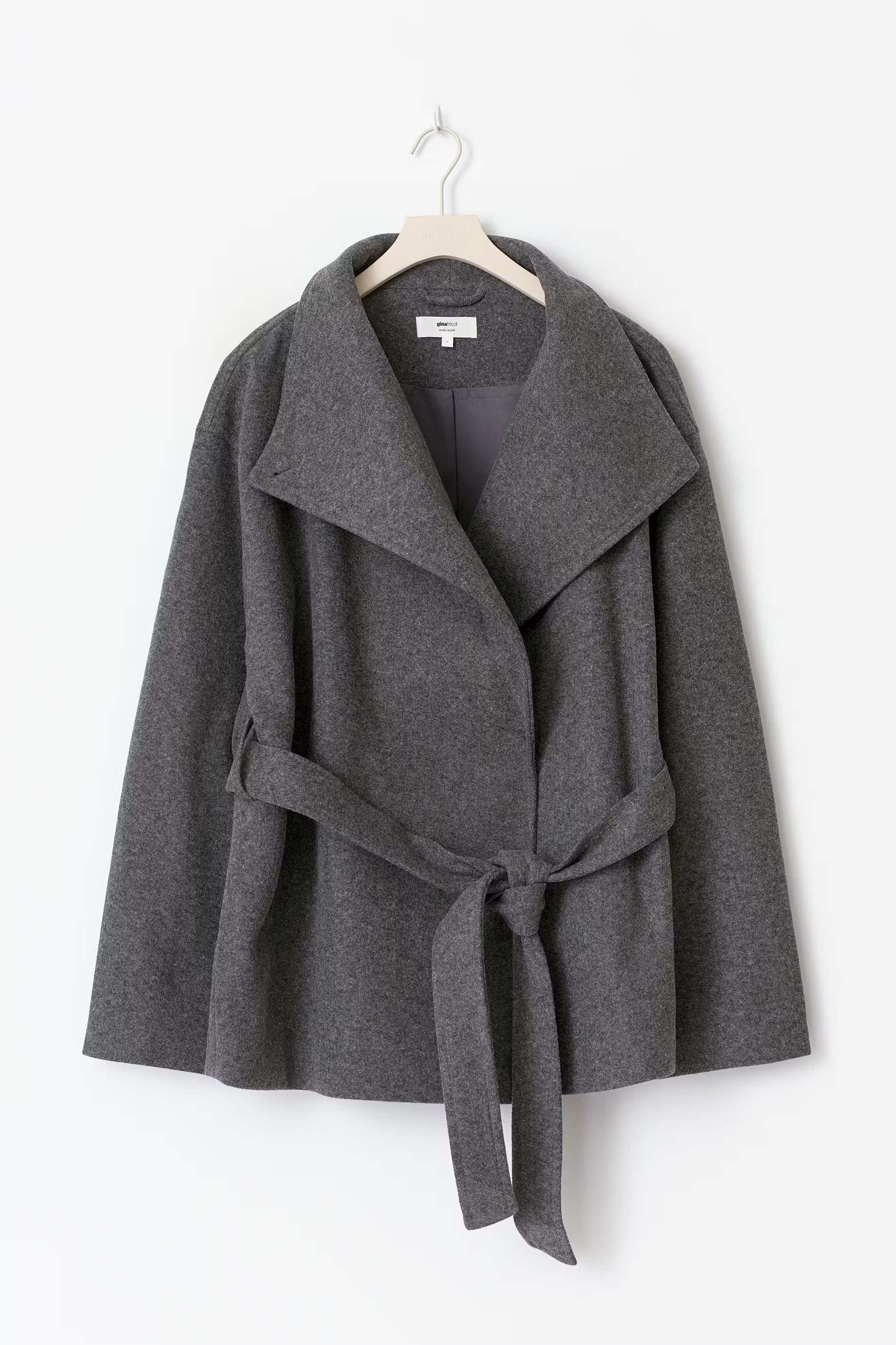 Gina Tricot High Neck Short Jacket - Grey - Kubanna