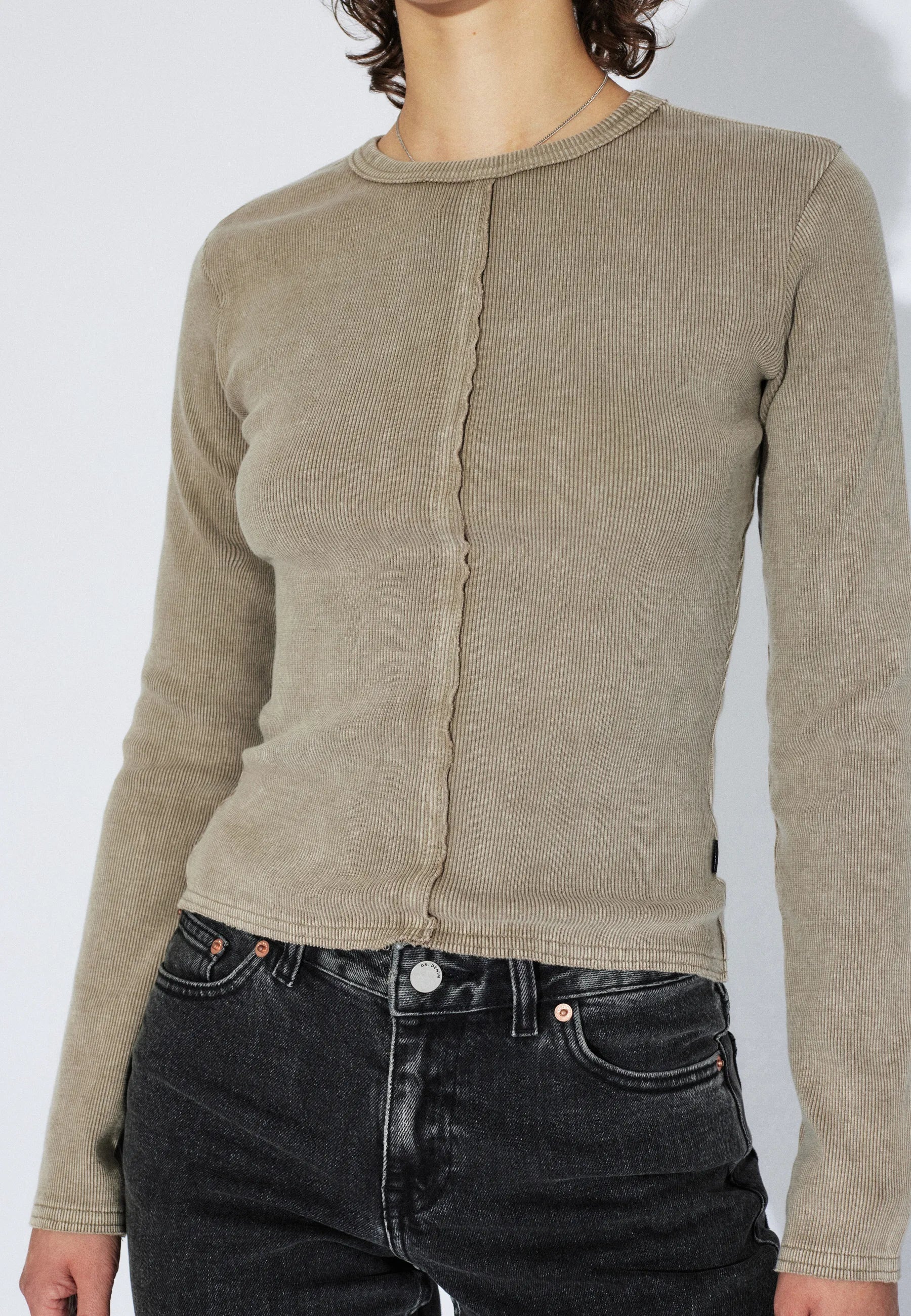 Dr. Denim Stella Rib - Washed Khaki