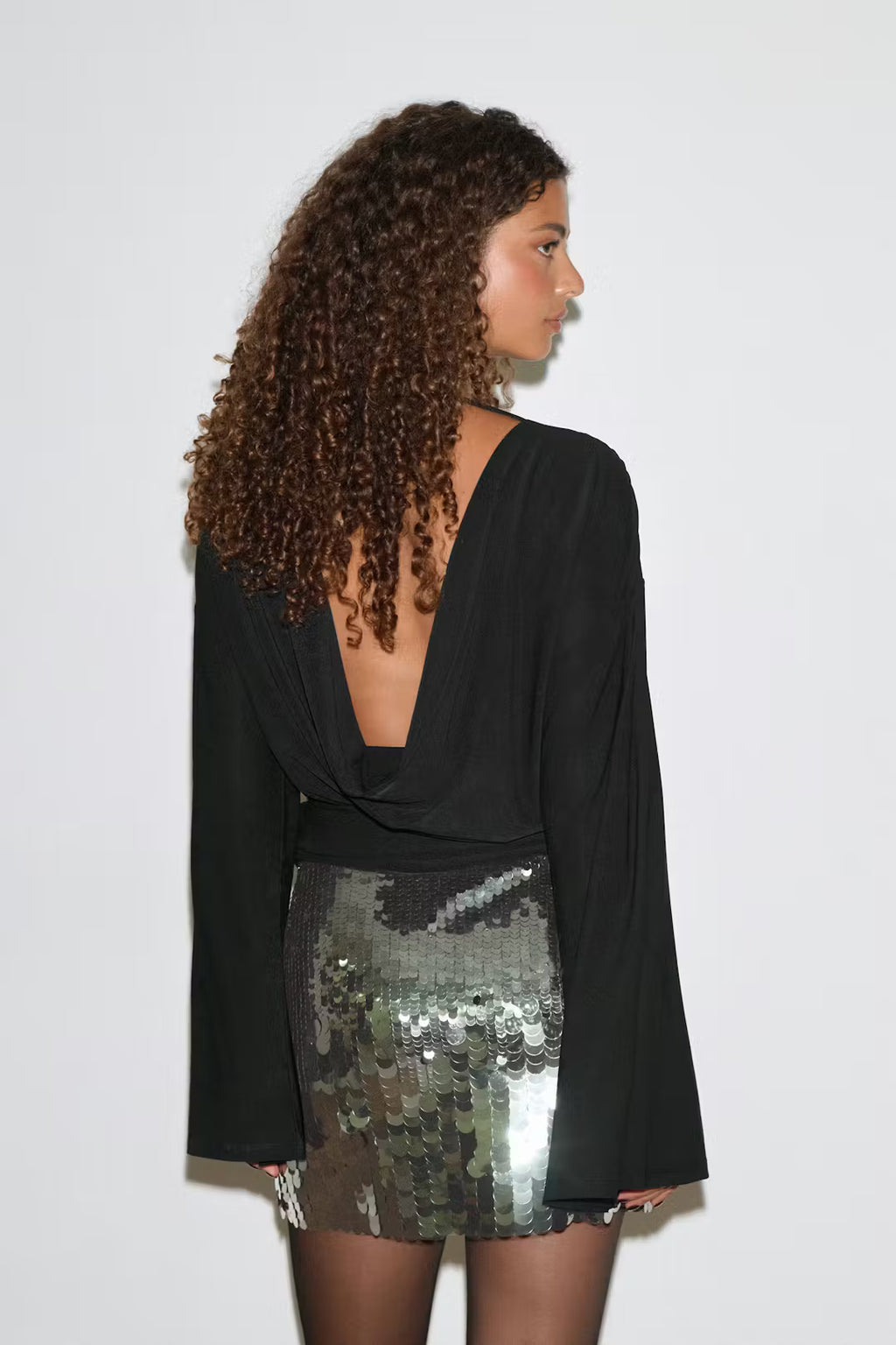 Gina Tricot Sequin Mini Skirt - Green - Kubanna