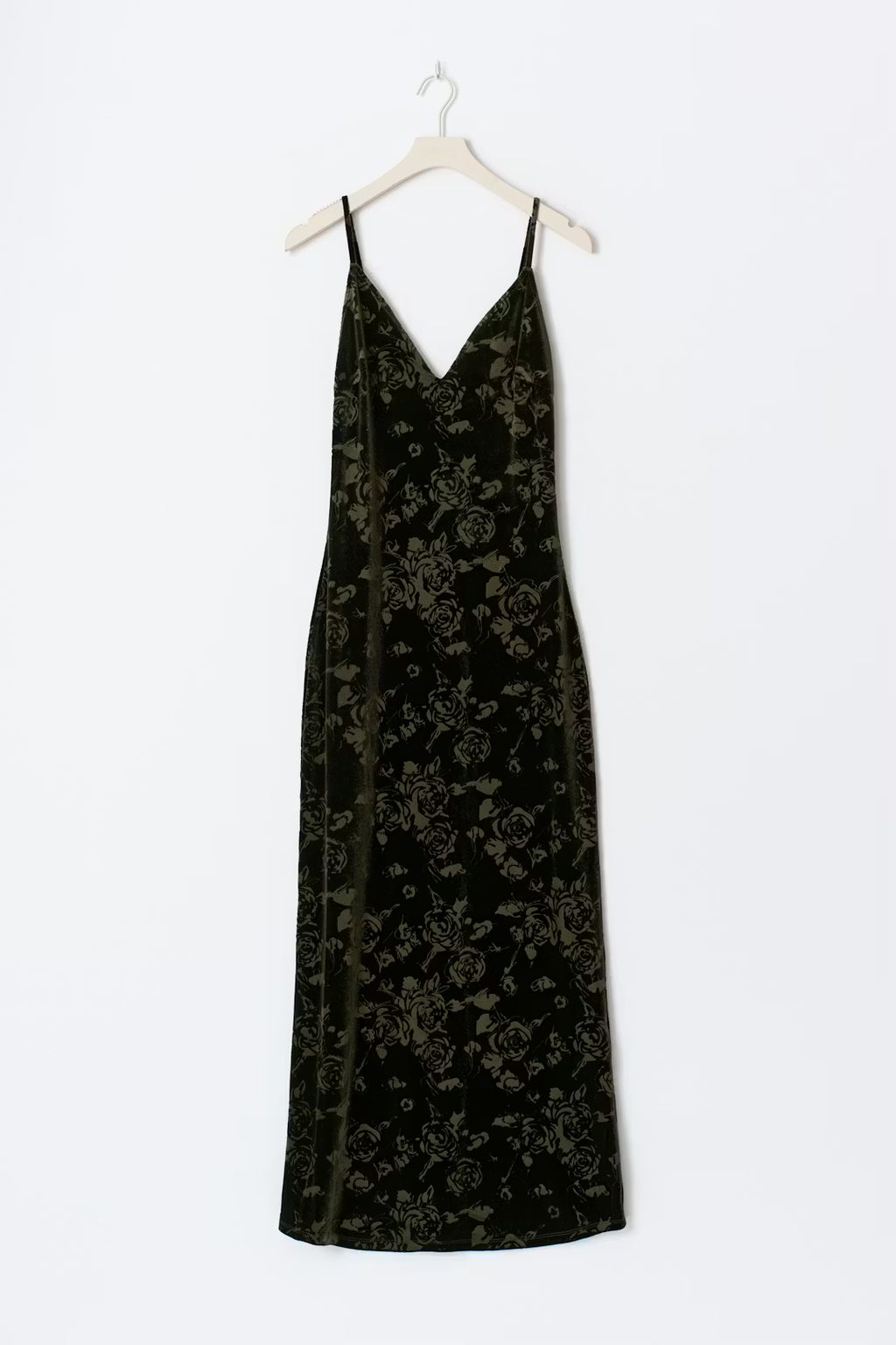 Gina Tricot Velvet Maxi Dress - Green - Kubanna