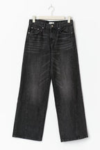 Gina Tricot Low Wide Front Seam Jeans - Black - Kubanna