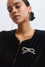 Gina Tricot Velour Top - Black - Kubanna