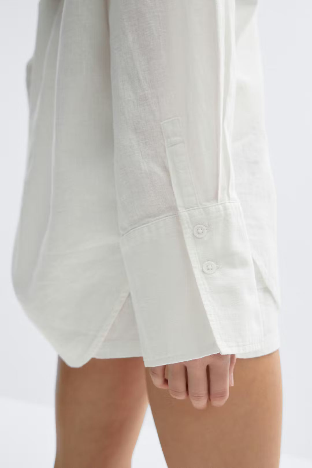 Gina Tricot | Oversized Linen Blend Shirt - White