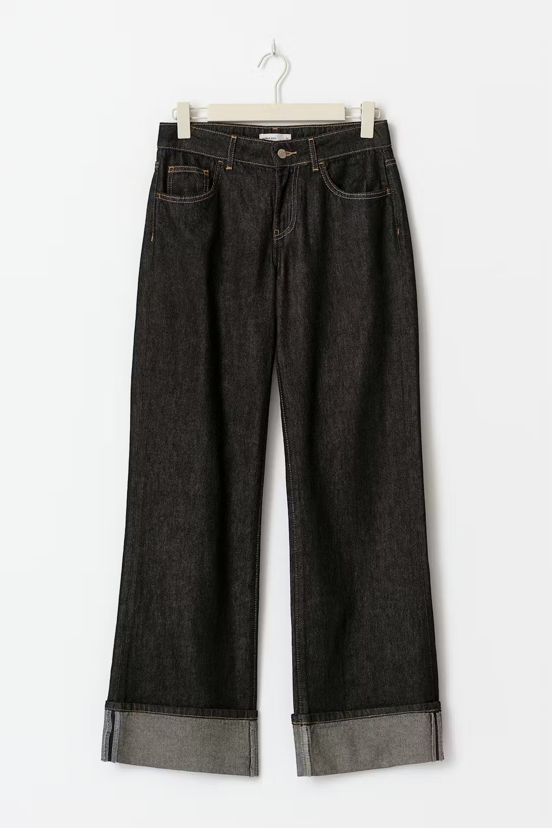 Gina Tricot Fold Up Jeans - Dark Rinse