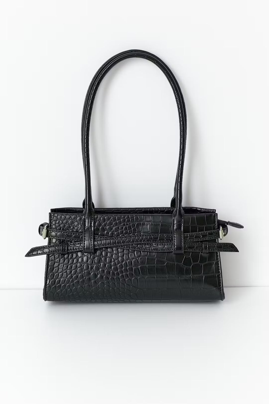 Gina Tricot Buckle Shoulder Bag - Black - Kubanna