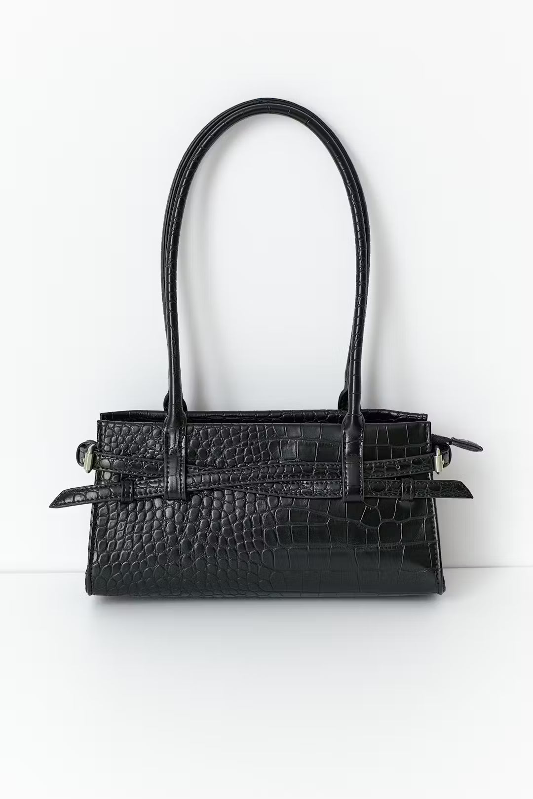 Gina Tricot Buckle Shoulder Bag - Black - Kubanna