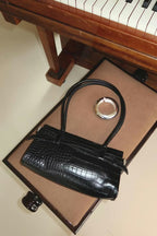 Gina Tricot Buckle Shoulder Bag - Black - Kubanna