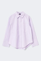 Gina Tricot | Poplin Shirt - Purple/Stripe