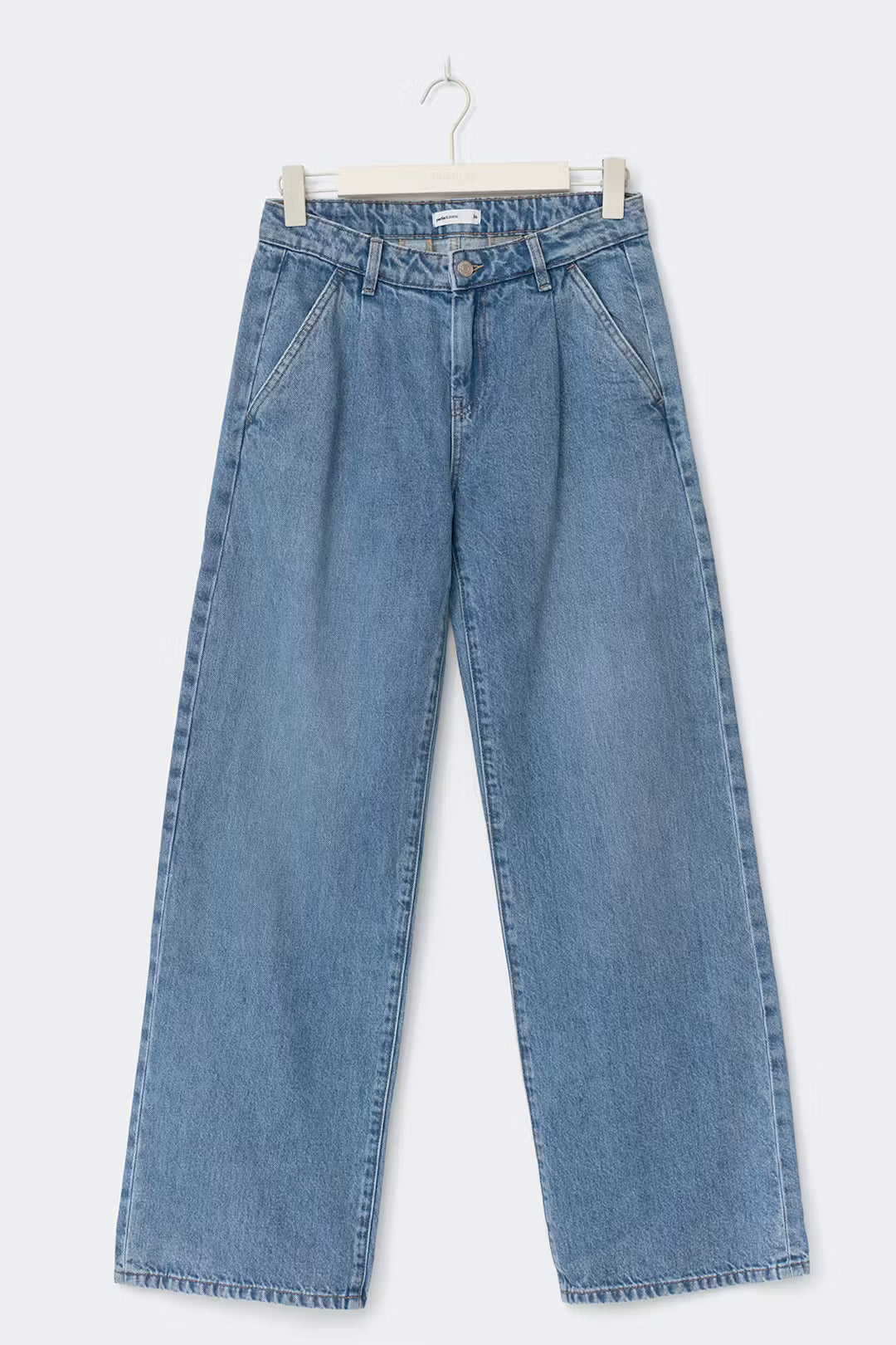 Gina Tricot Pleated Slouchy Jeans - Blue