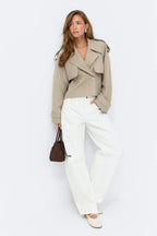Gina Tricot | Short Belted Trench Coat - Beige