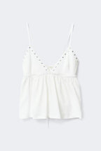 Gina Tricot | Studs Singlet - Offwhite