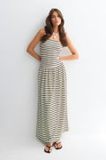 Gina Tricot | Dropped Waist Bandeau Dress - Stripe