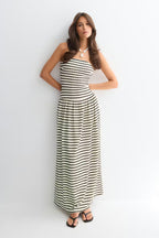 Gina Tricot | Dropped Waist Bandeau Dress - Stripe