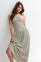 Gina Tricot | Dropped Waist Bandeau Dress - Stripe