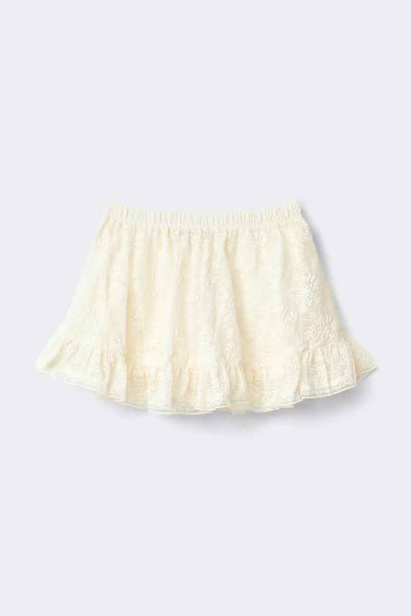 Gina Tricot | Lace Mini Skirt - Cream