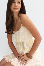 Gina Tricot | Lace Frill Singlet - Cream