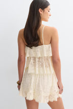 Gina Tricot | Lace Frill Singlet - Cream
