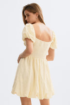 Gina Tricot | Puff Sleeve Mini Dress - Yellow