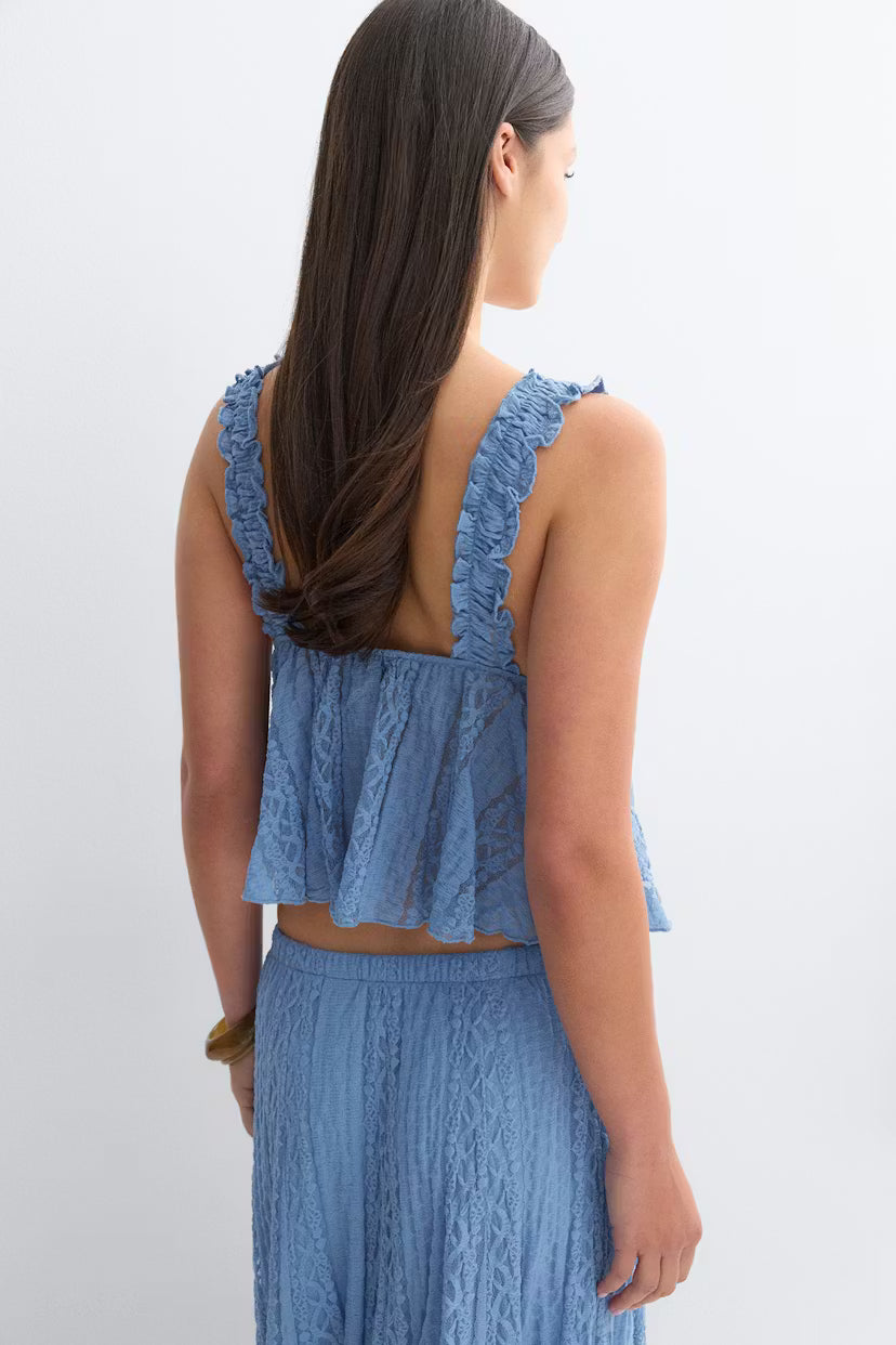 Gina Tricot | Lace Top - Endless sky